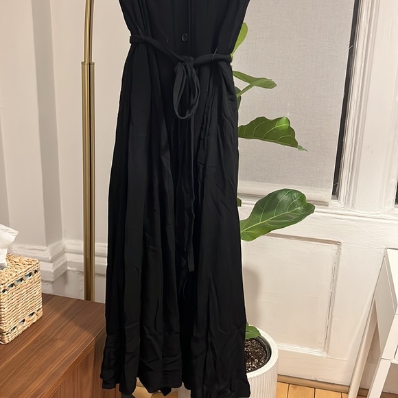 Black Button Down Maxi Dress - Picture 3 of 4